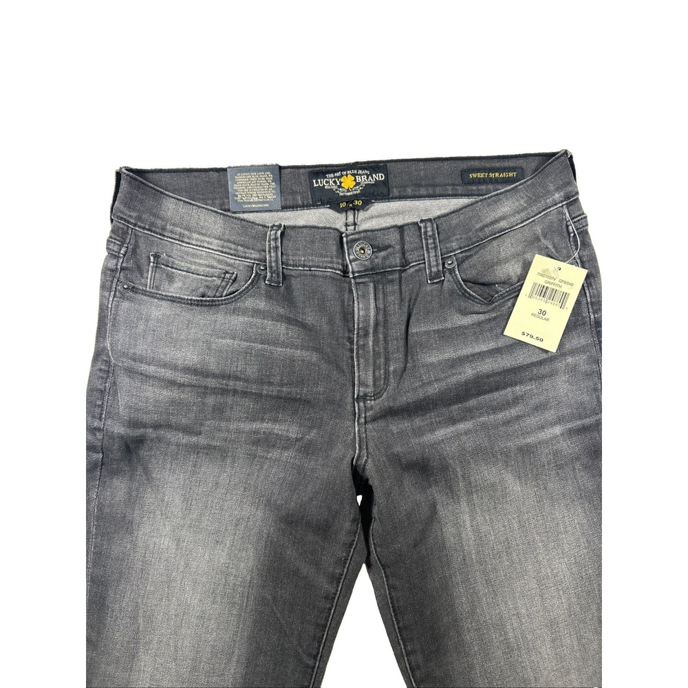 Lucky Brand Jeans Women's Sweet Straight  Gray Dark Wash Size 10/30 ($79) New